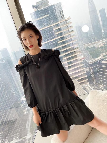 2021 short fashion designer fall mini dress 3/4 vintage sleeve black arch lane dresses 61jf, Black;gray
2021 short fashion designer fall mini dress 3/4 vintage sleeve black arch lane dresses 61jf, Black;gray