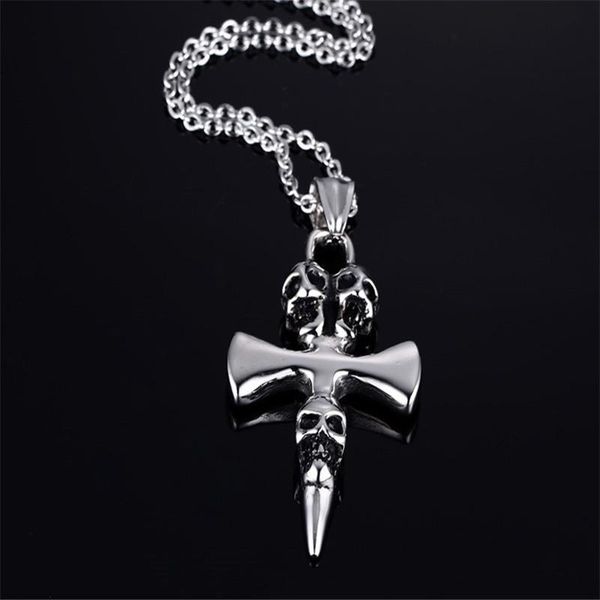 chains 316l stainless steel cross & skull pendant necklace for men rock roll style hip hop jewelry, Silver
chains 316l stainless steel cross & skull pendant necklace for men rock roll style hip hop jewelry, Silver