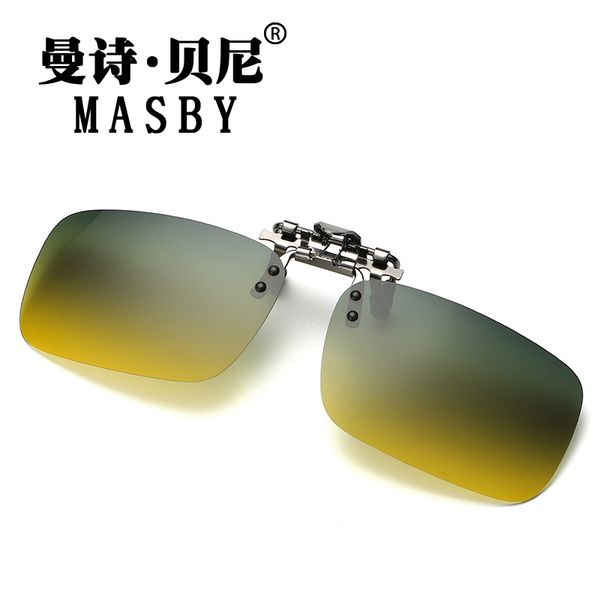 myopic polarizer clip type day night driving sunglasses for male and female drivers 
myopic polarizer clip type day night driving sunglasses for male and female drivers