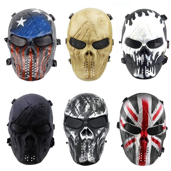 costume accessories skull airsoft paintball full face mask for halloween cosplay cs wargame military, Silver
costume accessories skull airsoft paintball full face mask for halloween cosplay cs wargame military, Silver