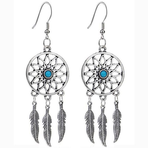 jakongo long earrings antique silver plated dreamcatcher feather charm drop earrings 84x26mm
jakongo long earrings antique silver plated dreamcatcher feather charm drop earrings 84x26mm