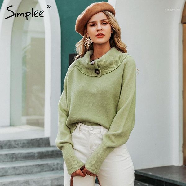 women's sweaters simplee button turtleneck women pullover sweater autumn winter female knitted casual long sleeve ladies jumper1, White;black
women's sweaters simplee button turtleneck women pullover sweater autumn winter female knitted casual long sleeve ladies jumper1, White;black