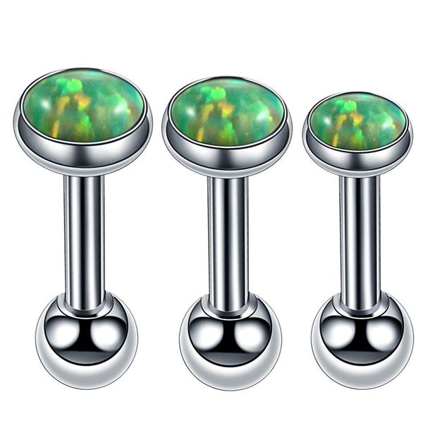 3pcs/lot stainless steel earring piercing ear stud opal stone ear cartilage tragus helix earring piercing body jewelry 16g q jllvre, Silver
3pcs/lot stainless steel earring piercing ear stud opal stone ear cartilage tragus helix earring piercing body jewelry 16g q jllvre, Silver