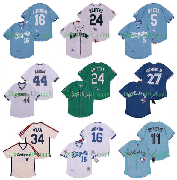vintage 16 bo jackson jersey 5 george brett 11 bo bichette 44 hank aaron vladimir guerrero jr. 24 ken griffey jr nolan ryan retro baseball, Blue;black
vintage 16 bo jackson jersey 5 george brett 11 bo bichette 44 hank aaron vladimir guerrero jr. 24 ken griffey jr nolan ryan retro baseball, Blue;black
