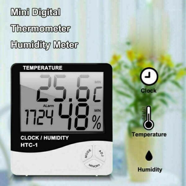 other clocks & accessories lcd digital temperature humidity meter 20% rh to 90% indoor outdoor hygrometer weather station with clock 12161
other clocks & accessories lcd digital temperature humidity meter 20% rh to 90% indoor outdoor hygrometer weather station with clock 12161