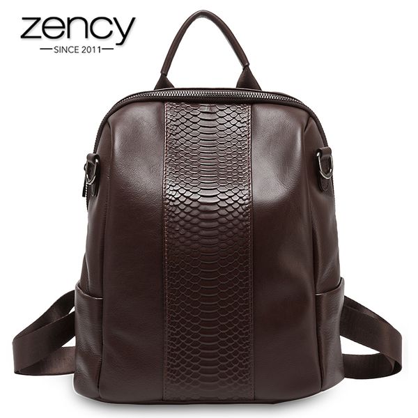 zency crocodile pattern women backpack made of genuine leather large capacity travel bag schoolbag knapsack black
zency crocodile pattern women backpack made of genuine leather large capacity travel bag schoolbag knapsack black
