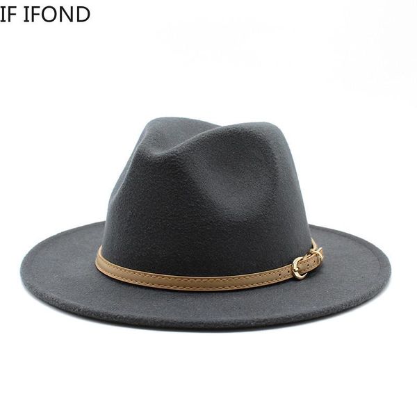 new fedoras for women spring wool jazz caps gentleman elegant floppy cloche wide brim felt caps chapeau, Blue;gray
new fedoras for women spring wool jazz caps gentleman elegant floppy cloche wide brim felt caps chapeau, Blue;gray