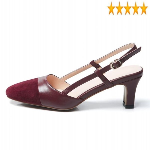 sandals elegant high women summer buckle square toe thick heel fashion solid color party real leather shoes, Black
sandals elegant high women summer buckle square toe thick heel fashion solid color party real leather shoes, Black