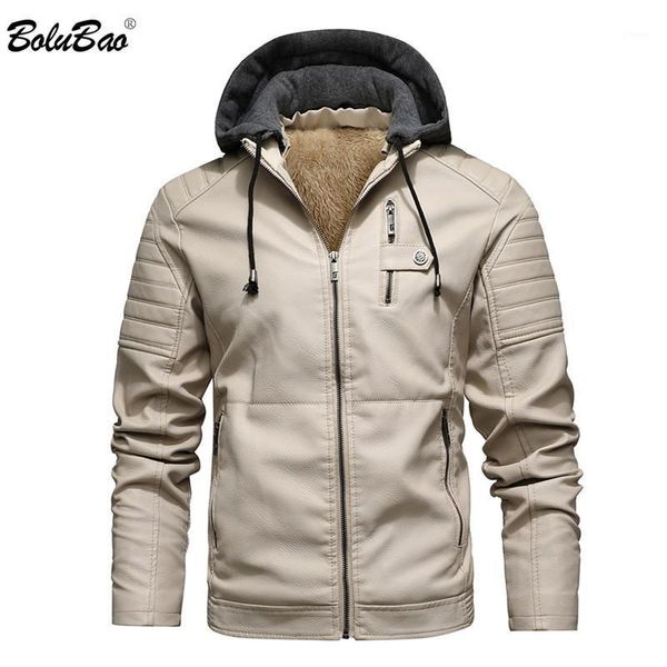bolubao brand men hooded leather jacket men's fashion pu leather jackets winter new plus velvet warm jacket male1, Black
bolubao brand men hooded leather jacket men's fashion pu leather jackets winter new plus velvet warm jacket male1, Black