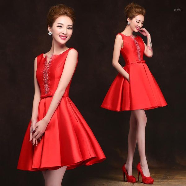 modest knee length cocktail dresses low back fuchsia satin short women evening party dress customized size1, White;black
modest knee length cocktail dresses low back fuchsia satin short women evening party dress customized size1, White;black