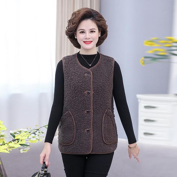 women's vests 2021 lamb wool vest women fleece shaggy warm thick waistcoat female sleeveless coat 5xl plus size mother outerwear autumn, Black;white
women's vests 2021 lamb wool vest women fleece shaggy warm thick waistcoat female sleeveless coat 5xl plus size mother outerwear autumn, Black;white