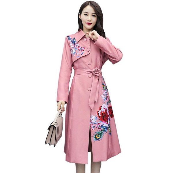 2021 new elegant trench coat women spring autumn print single-breasted windbreaker slim belt casual long cloak coats kw1089, Tan;black
2021 new elegant trench coat women spring autumn print single-breasted windbreaker slim belt casual long cloak coats kw1089, Tan;black