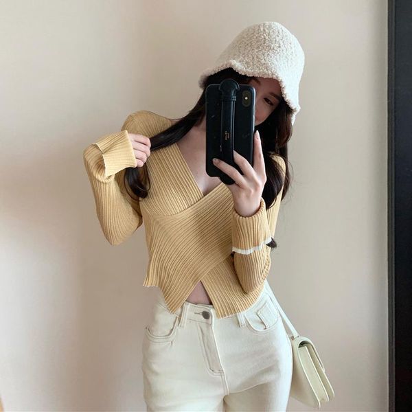 women's sweaters asymmetric crop v-neck clothing slim pullovers korean clothes female fashion brand spring autumn, White;black
women's sweaters asymmetric crop v-neck clothing slim pullovers korean clothes female fashion brand spring autumn, White;black