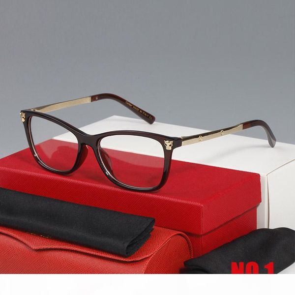 2020 new fashion sunglasses frames buffalo horn glasses frame glasses rectangle eyeglasses frames man glasses case with box, Silver