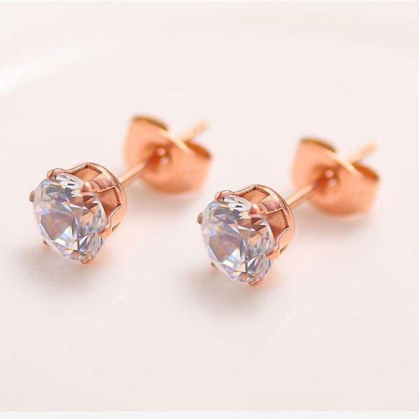 stud rose gold color classic six claw zirconia cz earring woman girl 316l stainless steel fashion jewelry (ge103), Golden;silver
stud rose gold color classic six claw zirconia cz earring woman girl 316l stainless steel fashion jewelry (ge103), Golden;silver
