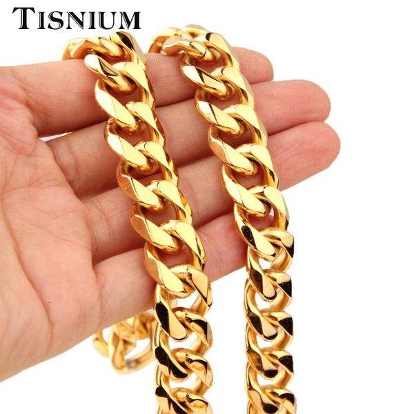 chains gold color cuba man necklace heavy stainless steel chain gift punk hip-hop men's accessories wholesale and retail, Silver
chains gold color cuba man necklace heavy stainless steel chain gift punk hip-hop men's accessories wholesale and retail, Silver