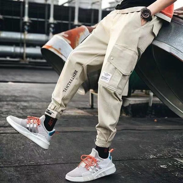 men's pants ribbons full length trousers men autumn 2021 streetwear cotton harem joggers mens casual sweatpants, Black
men's pants ribbons full length trousers men autumn 2021 streetwear cotton harem joggers mens casual sweatpants, Black