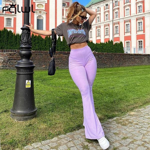 women's pants & capris fqlwl ribbed kint bodycon sweatpants women high waist elastic flare ladies streetwear wide leg bell bottom trous, Black;white
women's pants & capris fqlwl ribbed kint bodycon sweatpants women high waist elastic flare ladies streetwear wide leg bell bottom trous, Black;white