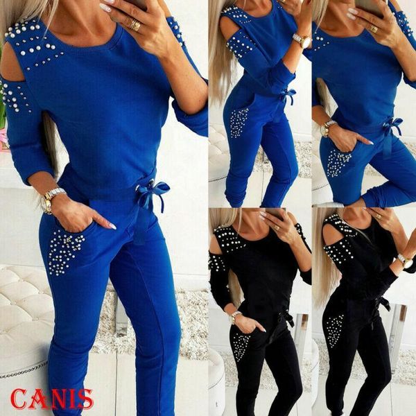 fashion women outfits spring winter casual tracksuits for women sets long cold shoulder beading sweatshirt and pant suits1, Gray
fashion women outfits spring winter casual tracksuits for women sets long cold shoulder beading sweatshirt and pant suits1, Gray