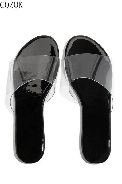 ladies new slippers sole applique decoration fashion all-match transparent women slippers trend outdoor women's shoes, Black
ladies new slippers sole applique decoration fashion all-match transparent women slippers trend outdoor women's shoes, Black