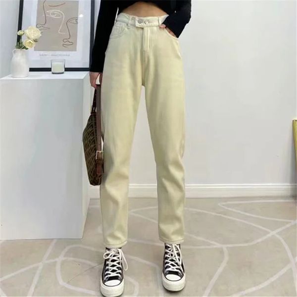 2021 new winter women's ins net red jeans korean high waisted plush double button ny radish daddy pants ovgh, Black
2021 new winter women's ins net red jeans korean high waisted plush double button ny radish daddy pants ovgh, Black