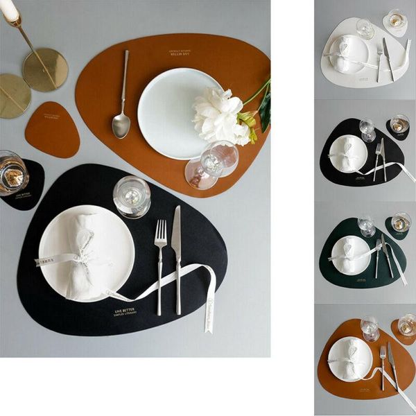 table napkin placemat mat tableware pad pu leather waterproof heat insulation non-slip soft black brown washable bowl
table napkin placemat mat tableware pad pu leather waterproof heat insulation non-slip soft black brown washable bowl