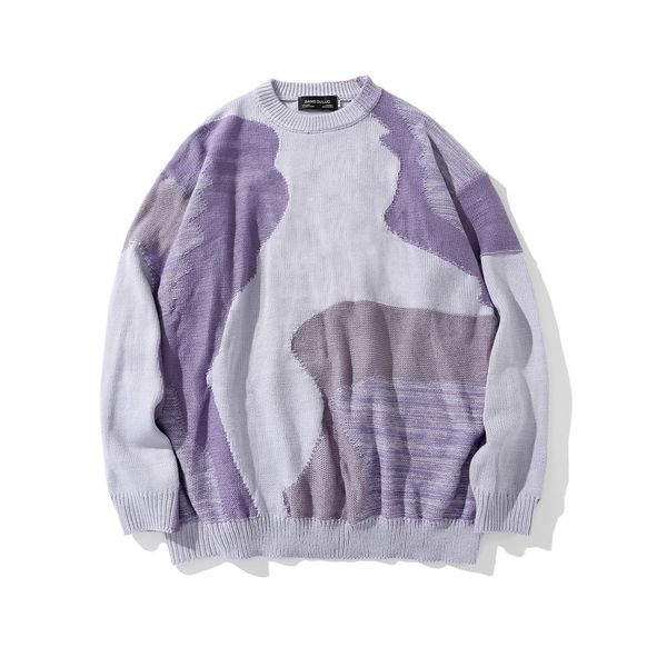 color contrast stitching t-shirt men's trendy color contrast round neck sweater bf harajuku trend loose pullover, White;black
color contrast stitching t-shirt men's trendy color contrast round neck sweater bf harajuku trend loose pullover, White;black