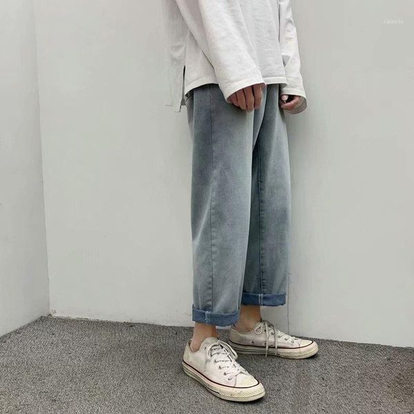 tide brand new jeans men's straight loose korean trend wild wide leg pants pants light color1, Blue
tide brand new jeans men's straight loose korean trend wild wide leg pants pants light color1, Blue