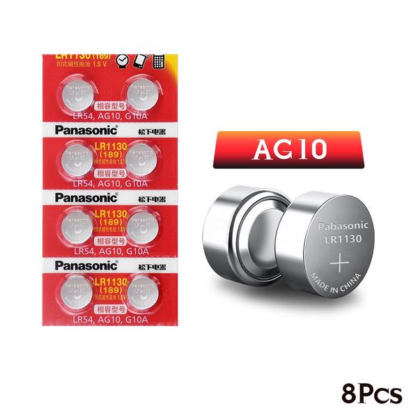 8pcs ag10 ag 10 battery lr1130 lr54 lr 1130 coin button cells 1.5v alkaline d189 d389 d390 g10 g10a 189 189-1 for wmtwoz, Bronze;slivery
8pcs ag10 ag 10 battery lr1130 lr54 lr 1130 coin button cells 1.5v alkaline d189 d389 d390 g10 g10a 189 189-1 for wmtwoz, Bronze;slivery