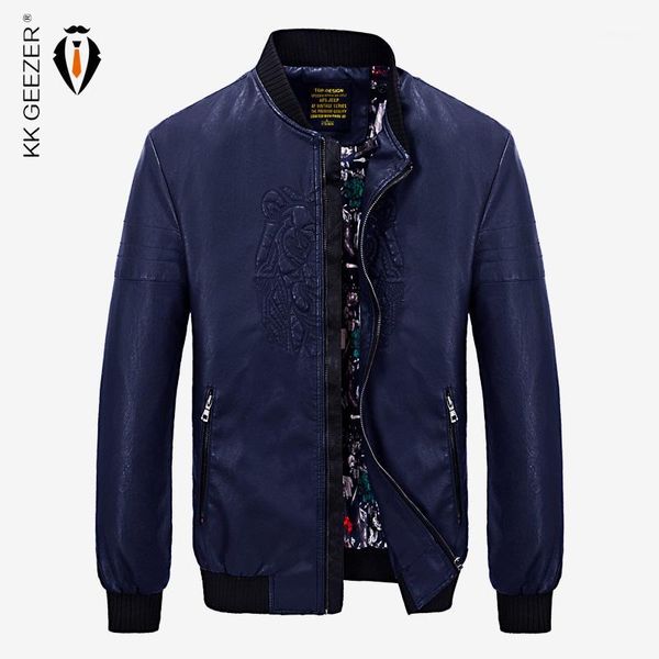 2017 autumn leather jacket men blue leather collar jackets coat windbreaker motorcycle office fashion work parka zipper black1, Black
2017 autumn leather jacket men blue leather collar jackets coat windbreaker motorcycle office fashion work parka zipper black1, Black