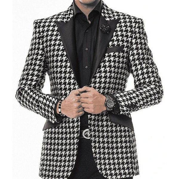 men's suits & blazers formal black peaked lapel houndstooth suit for business wedding dinner prom tuxedos groomsman work wear custom bl, White;black
men's suits & blazers formal black peaked lapel houndstooth suit for business wedding dinner prom tuxedos groomsman work wear custom bl, White;black