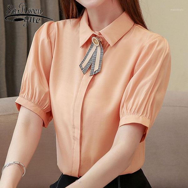 women blouse and 2019 summer chiffon short shirts turn down collar puff sleeve short sleeve chiffon shirt blouse 3805 501, White
women blouse and 2019 summer chiffon short shirts turn down collar puff sleeve short sleeve chiffon shirt blouse 3805 501, White