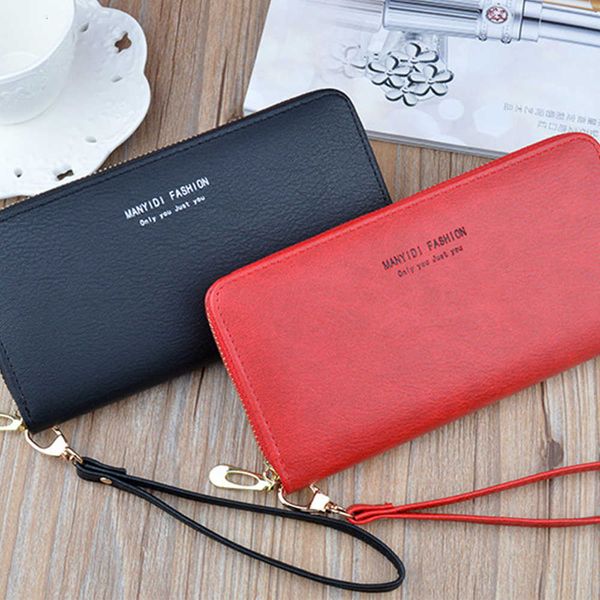new large capacity women's long soft leather wallet zipper clutch ladies simple retro mother mobile phone bag standard wallets, Red;black
new large capacity women's long soft leather wallet zipper clutch ladies simple retro mother mobile phone bag standard wallets, Red;black