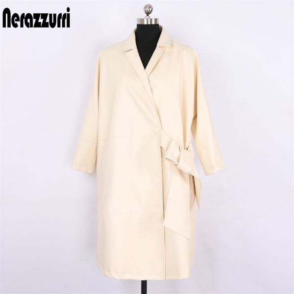 nerazzurri oversized wrap leather coat women black soft loose faux leather jacket women autumn women plus size clothing 5xl 6xl 201223
nerazzurri oversized wrap leather coat women black soft loose faux leather jacket women autumn women plus size clothing 5xl 6xl 201223
