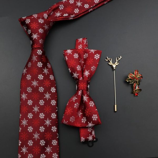 bow ties 2021 christmas luxury tie bowtie brooch set for men butterfly cravat snowflake santa claus polyester red festival party gift, Black;gray
bow ties 2021 christmas luxury tie bowtie brooch set for men butterfly cravat snowflake santa claus polyester red festival party gift, Black;gray