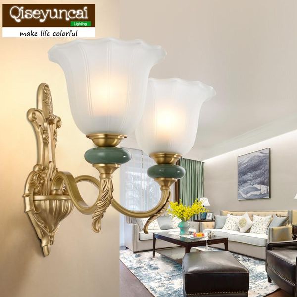 wall lamp qiseyuncai american living room simple copper creative bedroom bedside background ceramic decorative lamps
wall lamp qiseyuncai american living room simple copper creative bedroom bedside background ceramic decorative lamps