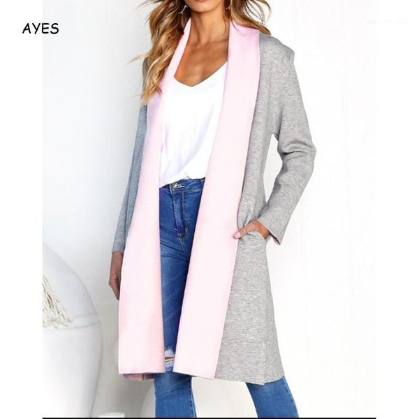 women's jackets 2021 autumn winter long cardigan women lapel sleeve cotton female casual color patchwork coat jaqueta mujer1, Black;brown
women's jackets 2021 autumn winter long cardigan women lapel sleeve cotton female casual color patchwork coat jaqueta mujer1, Black;brown