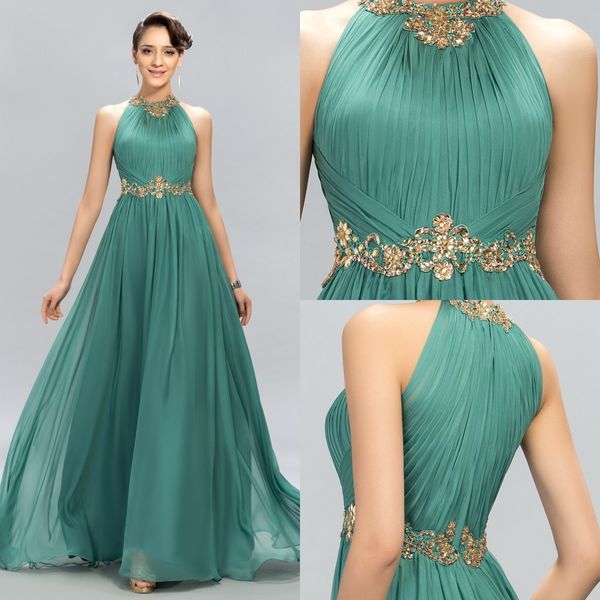 2019 new green prom dresses halter crystal beads ruffles a line long modest formal evening party pageant woman gowns custom made, Black
2019 new green prom dresses halter crystal beads ruffles a line long modest formal evening party pageant woman gowns custom made, Black