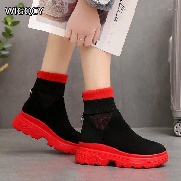 boots 2021 autumn winter thick-soled short women's heightened british style wedges casual1, Black
boots 2021 autumn winter thick-soled short women's heightened british style wedges casual1, Black