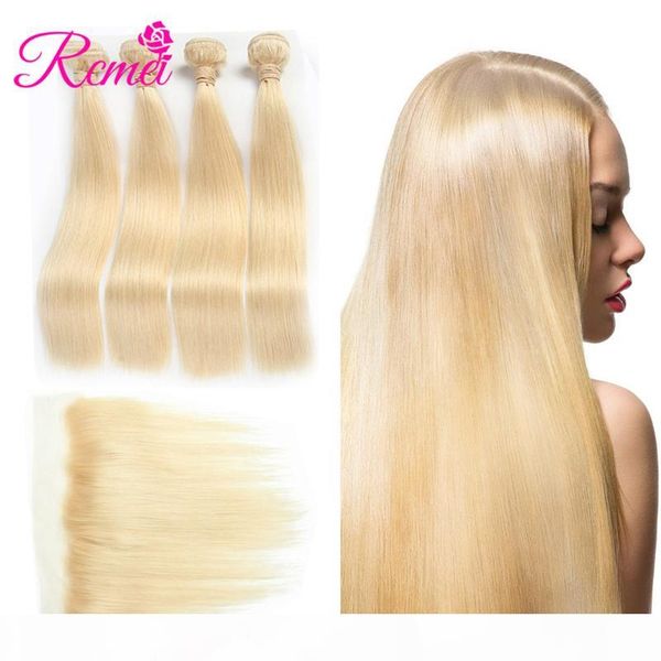 rcmei 613 blonde color peruvian straight hair with lace frontal 100% human hair 10-30inch 4 bundles with 13*4 frontal 5pcs lot ing, Black;brown
rcmei 613 blonde color peruvian straight hair with lace frontal 100% human hair 10-30inch 4 bundles with 13*4 frontal 5pcs lot ing, Black;brown