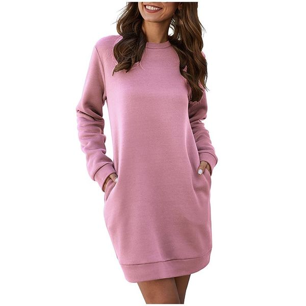 #60 women's sweatshirts solid color long sleeve personality loose casual dress simple fashion slim women vestido, Black;gray
#60 women's sweatshirts solid color long sleeve personality loose casual dress simple fashion slim women vestido, Black;gray
