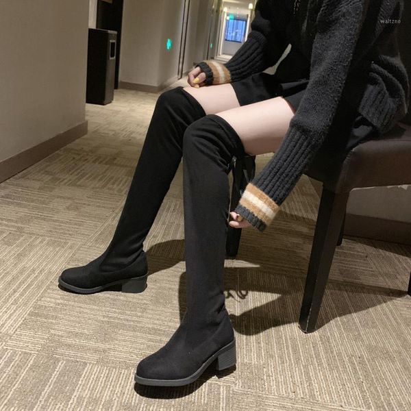 thigh high boots female winter boots women over the knee flat stretch fashion shoes 2020 new riding boots#a11, Black
thigh high boots female winter boots women over the knee flat stretch fashion shoes 2020 new riding boots#a11, Black
