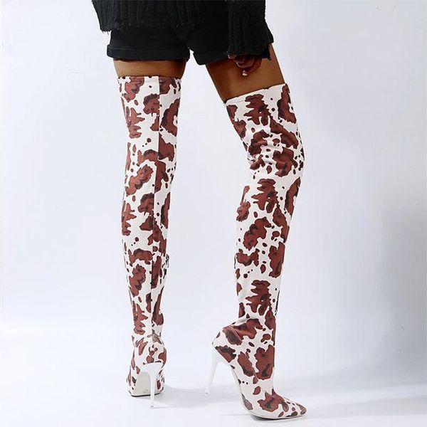 boots women's stretch fabric thigh high ladoes women milk cow color over the knee pointed toe thin heels female shoes, Black
boots women's stretch fabric thigh high ladoes women milk cow color over the knee pointed toe thin heels female shoes, Black