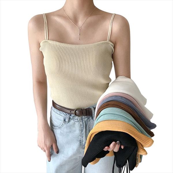 summer girls slash neck knitted solid camis sleeveless shirts women spaghetti straps camisoles tanks, White
summer girls slash neck knitted solid camis sleeveless shirts women spaghetti straps camisoles tanks, White