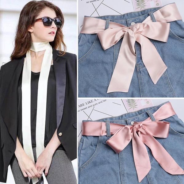 2020 fashion wide waist fabric belts for women simple ladies silk scarf solid ribbon knot rope for dresses accessories, Black;brown
2020 fashion wide waist fabric belts for women simple ladies silk scarf solid ribbon knot rope for dresses accessories, Black;brown