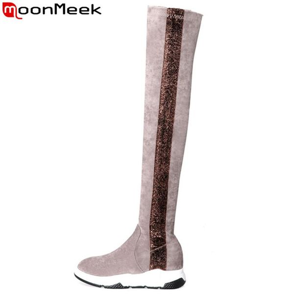 moonmeek 2020 new over the knee boots women round toe zip suede leather boots flat platform classic autumn winter womens, Black
moonmeek 2020 new over the knee boots women round toe zip suede leather boots flat platform classic autumn winter womens, Black