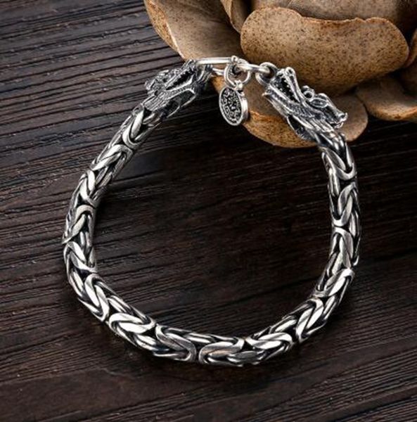 classic retro double dragon play bead high-end bracelet men's fashion domineering party jewelry, Black
classic retro double dragon play bead high-end bracelet men's fashion domineering party jewelry, Black