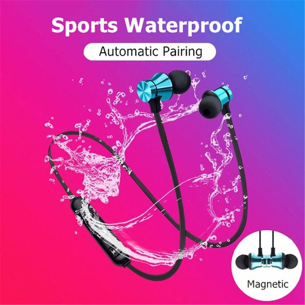 

xt11 bluetooth headphones magnetic wireless running sport earphones headset bt 4.2 with mic mp3 earbud for iphone lg smartphones in box