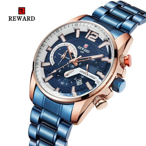 Luxury Watch Boy Reward Watch Male Factory Direct Selling Fashionable Quartz Watch Three Eyes Sports Multi-function Steel Belt Rd63080m