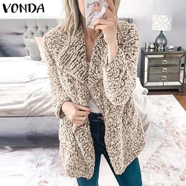 women's jackets fashion long sleeve warm fleece 2021 casual solid color cardigan femlae oversized winter faux fur coats, Black;brown
women's jackets fashion long sleeve warm fleece 2021 casual solid color cardigan femlae oversized winter faux fur coats, Black;brown